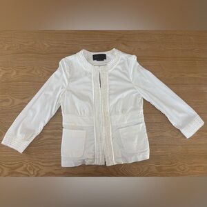 BCBGMaxAzria Women's Structured Blazer Cotton Jacket Medium